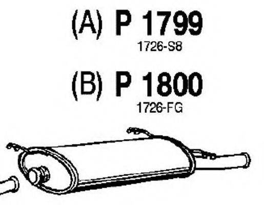 Глушник вихлопних газів кінцевий FENNO P1799