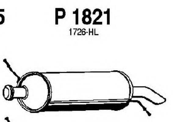 Глушник вихлопних газів кінцевий FENNO P1821