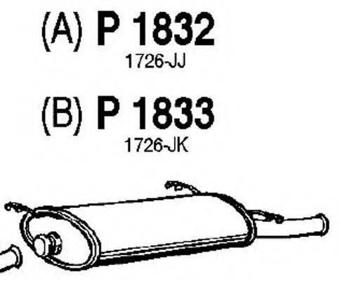 FENNO P1832 Глушник вихлопних газів кінцевий