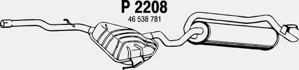 FENNO P2208 Глушитель выхлопных газов конечный