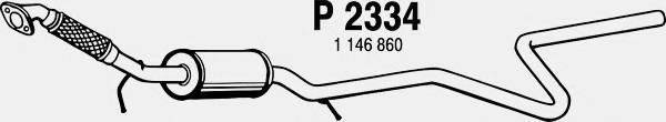 FENNO P2334 Средний глушитель выхлопных газов