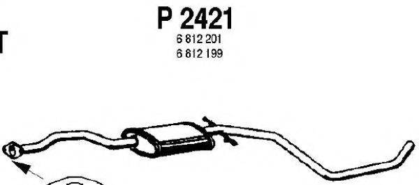 Середній глушник вихлопних газів FENNO P2421