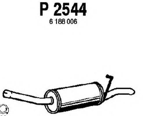 Глушитель выхлопных газов конечный FENNO P2544