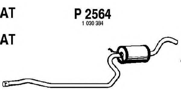 Средний глушитель выхлопных газов FENNO P2564