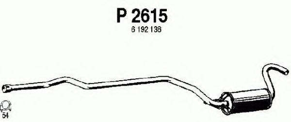 FENNO P2615 Средний глушитель выхлопных газов