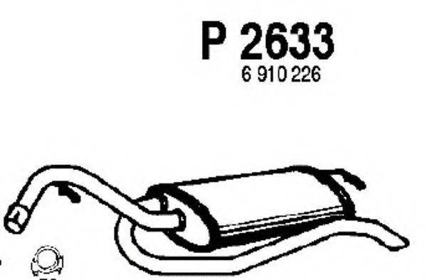 Глушитель выхлопных газов конечный FENNO P2633