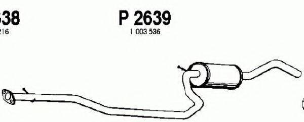 FENNO P2639 Средний глушитель выхлопных газов