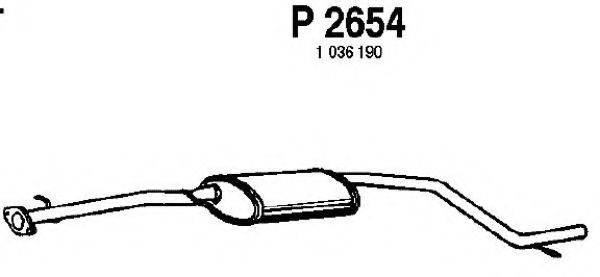 Середній глушник вихлопних газів FENNO P2654