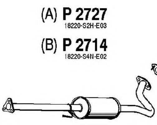 FENNO P2714 Средний глушитель выхлопных газов