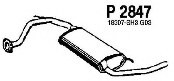 FENNO P2847 Глушитель выхлопных газов конечный