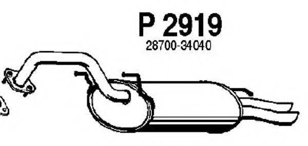 FENNO P2919 Глушник вихлопних газів кінцевий