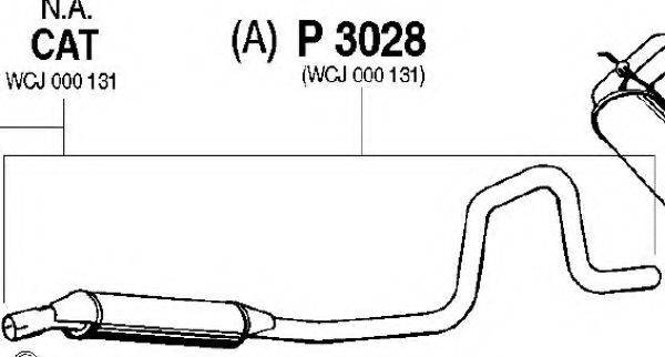 Середній глушник вихлопних газів FENNO P3028