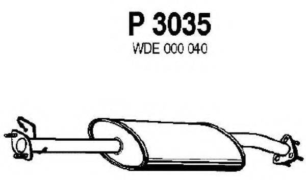 Середній глушник вихлопних газів FENNO P3035