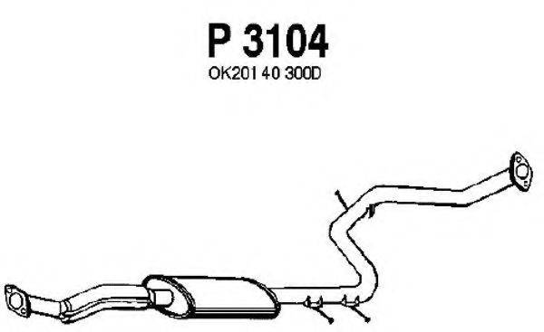 Середній глушник вихлопних газів FENNO P3104