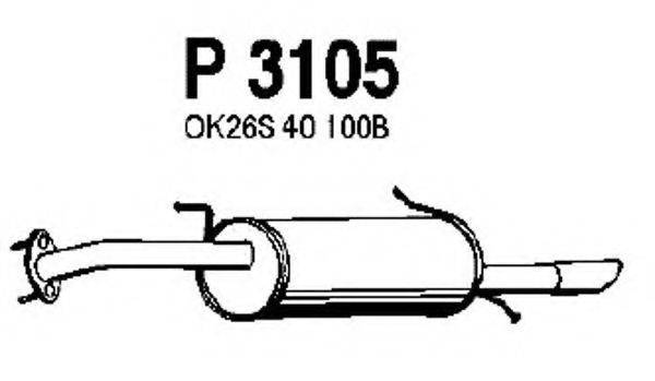 Глушник вихлопних газів кінцевий FENNO P3105