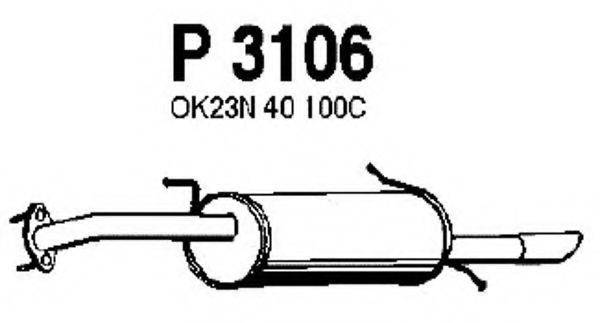 Глушитель выхлопных газов конечный FENNO P3106