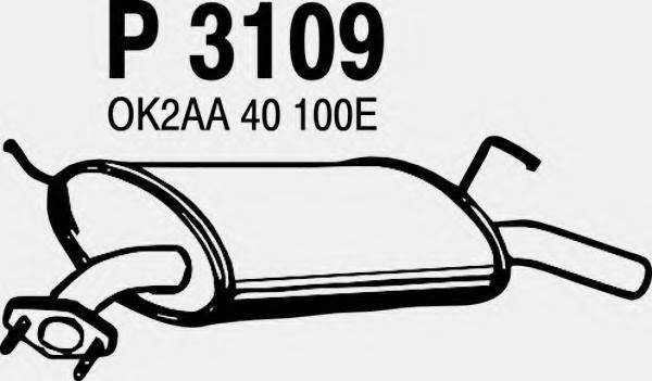 Глушитель выхлопных газов конечный FENNO P3109
