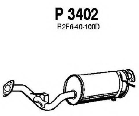 FENNO P3402 Середній глушник вихлопних газів