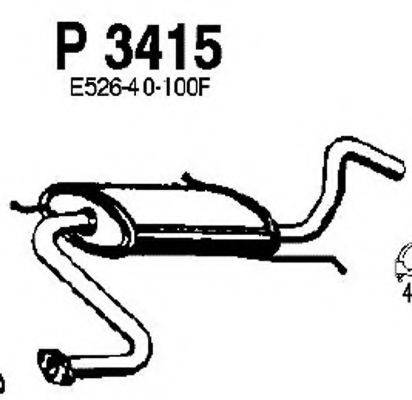 FENNO P3415 Средний глушитель выхлопных газов