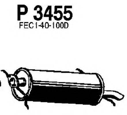Глушник вихлопних газів кінцевий FENNO P3455