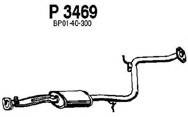 FENNO P3469 Средний глушитель выхлопных газов