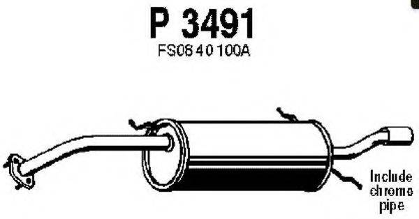 FENNO P3491 Глушитель выхлопных газов конечный