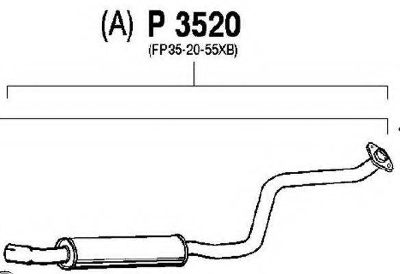 FENNO P3520 Средний глушитель выхлопных газов