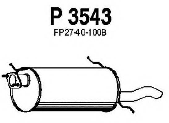 Глушник вихлопних газів кінцевий FENNO P3543