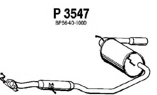 Глушитель выхлопных газов конечный FENNO P3547