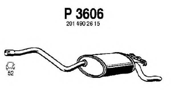 Глушитель выхлопных газов конечный FENNO P3606