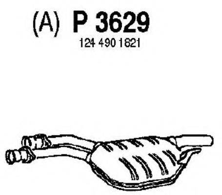 FENNO P3629 Средний глушитель выхлопных газов