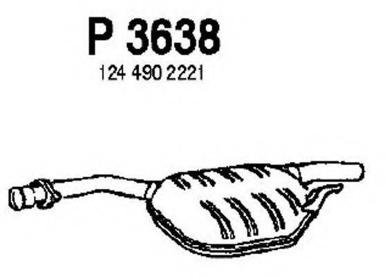 FENNO P3638 Средний глушитель выхлопных газов