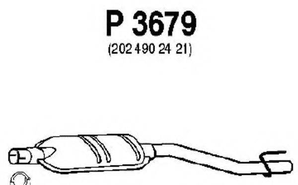 FENNO P3679 Средний глушитель выхлопных газов