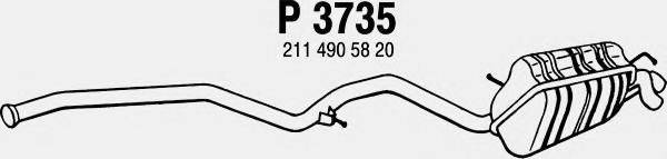Глушитель выхлопных газов конечный FENNO P3735