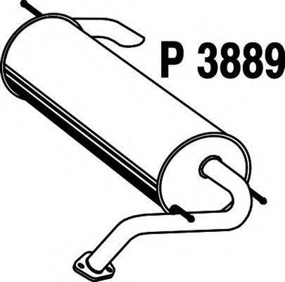 FENNO P3889 Глушник вихлопних газів кінцевий