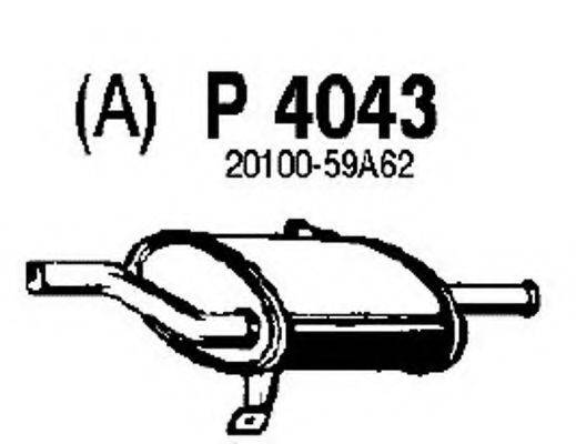 FENNO P4043 Глушитель выхлопных газов конечный