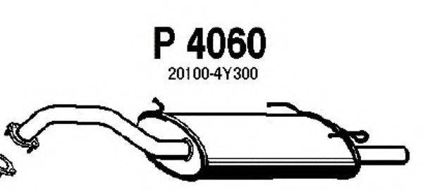 Глушник вихлопних газів кінцевий FENNO P4060