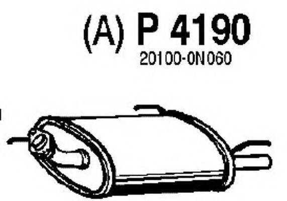 FENNO P4190 Глушник вихлопних газів кінцевий