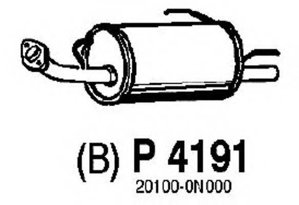 FENNO P4191 Глушник вихлопних газів кінцевий