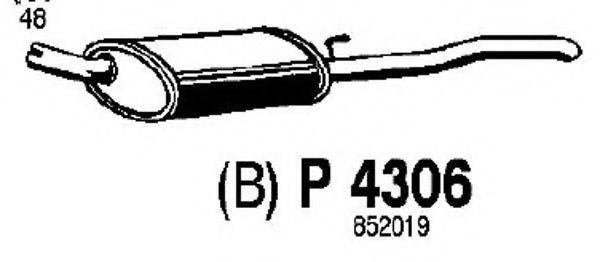 Глушник вихлопних газів кінцевий FENNO P4306
