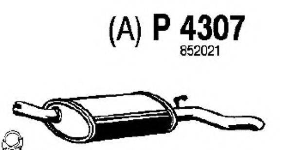 Глушник вихлопних газів кінцевий FENNO P4307