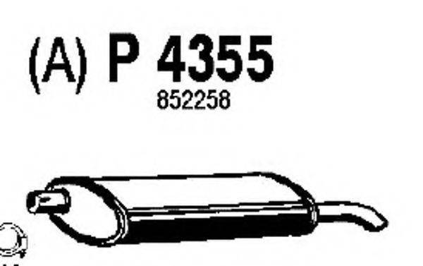 FENNO P4355 Глушитель выхлопных газов конечный