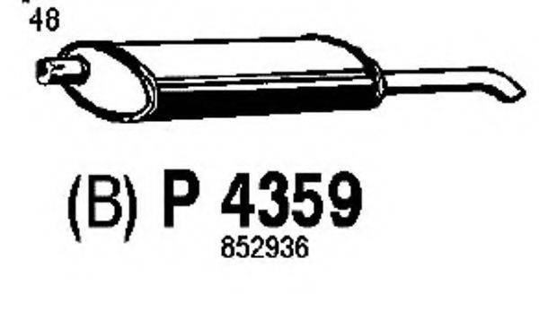 FENNO P4359 Глушитель выхлопных газов конечный