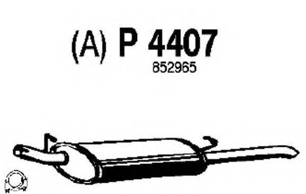 Глушник вихлопних газів кінцевий FENNO P4407
