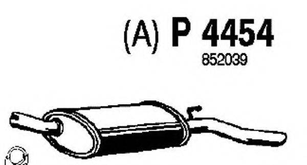 Глушник вихлопних газів кінцевий FENNO P4454