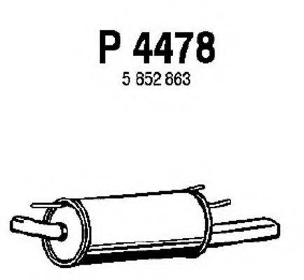 FENNO P4478 Глушник вихлопних газів кінцевий