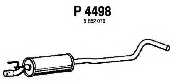 FENNO P4498 Средний глушитель выхлопных газов