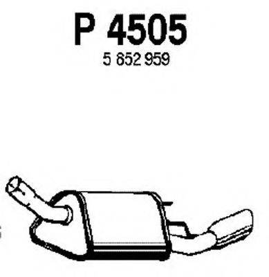 FENNO P4505 Глушник вихлопних газів кінцевий