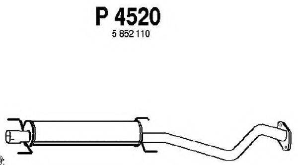 FENNO P4520 Средний глушитель выхлопных газов