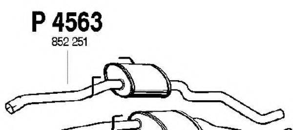 FENNO P4563 Средний глушитель выхлопных газов